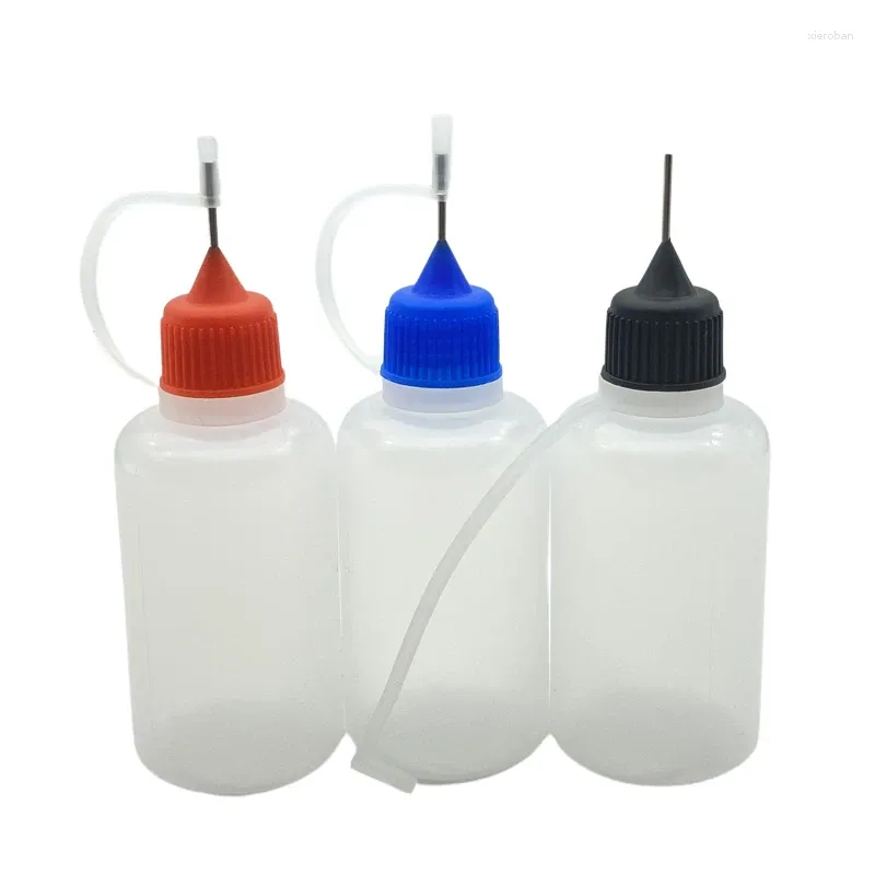 収納ボトル10セット空の容器30mlプラスチック製のドロッパー液体エッセンシャルオイル用の金属針キャップ付きベイル