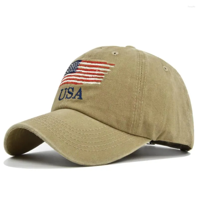 ボールキャップアメリカンフラッグハットヴィンテージ洗浄された苦しんだコットンパパの帽子野球キャップ調整可能トラッケrmen女性スタイルの帽子