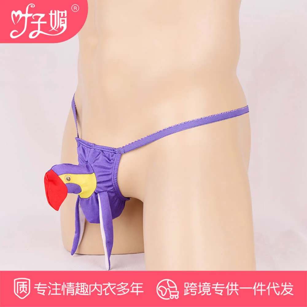 Ye Zimei Hombres Sexy con JJ Set G-String Juego de rol Pollo Ropa interior divertida Cabeza de pájaro Pantalones T 272627