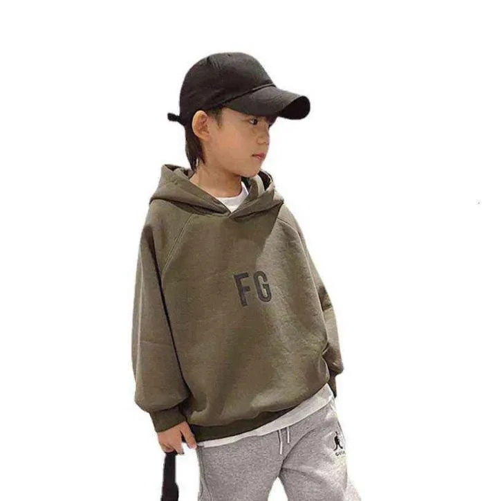Essentials Children039S tröja Autumn and Winter Style Plush Korean Style Foreign Style Top Men039s Warm Hooded Long Sleeve9531463