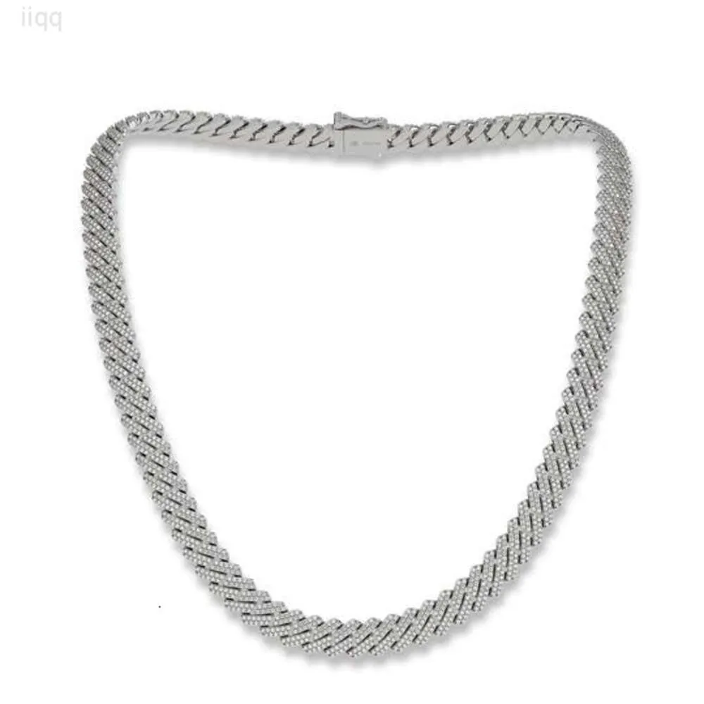 Custom 925 Silver Cuban Link Chain Hip Hop Charm Men Bracelets Necklace Moissanite Chain