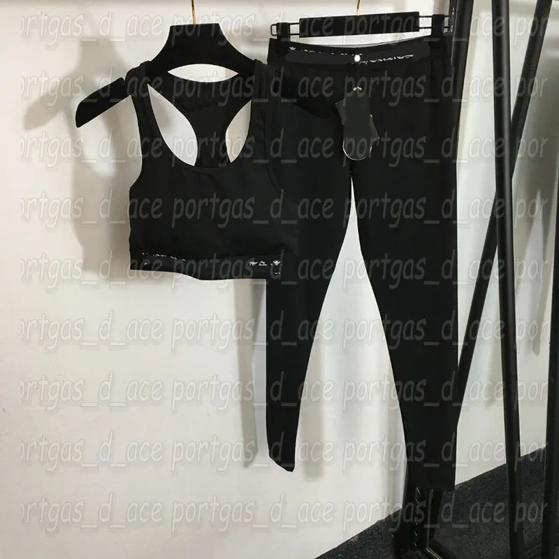 Luxo yoga sutiã leggings conjunto designer desportivo tanques calças superiores outfits preto verão ginásio roupas esportivas