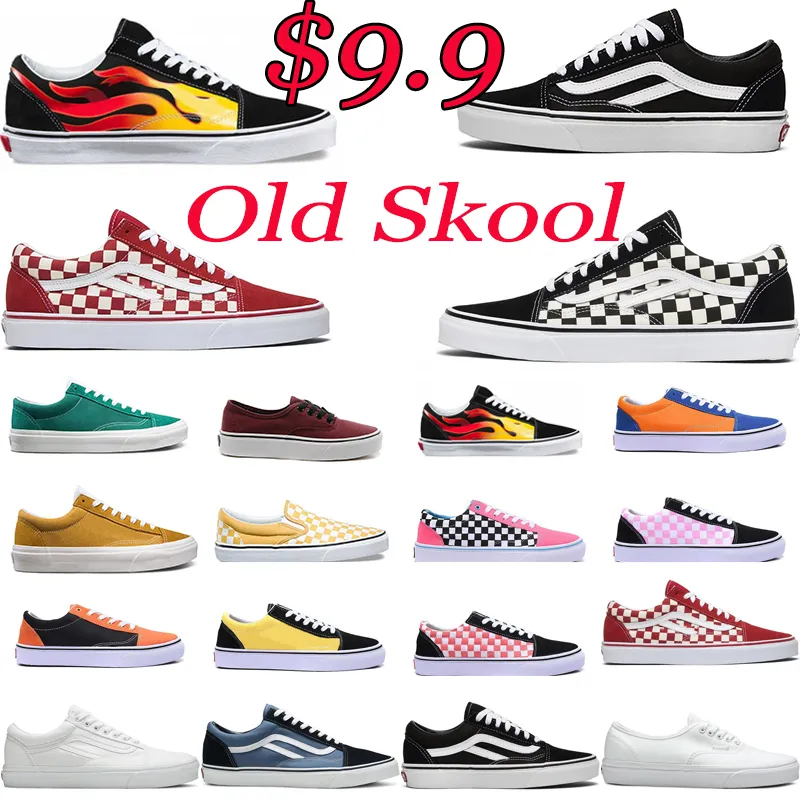 Novo estilo old skool homens mulheres sapatos planos designer skate tênis preto branco verde vermelho marinho moda masculina treinadores esportivos sapatos casuais 36-44