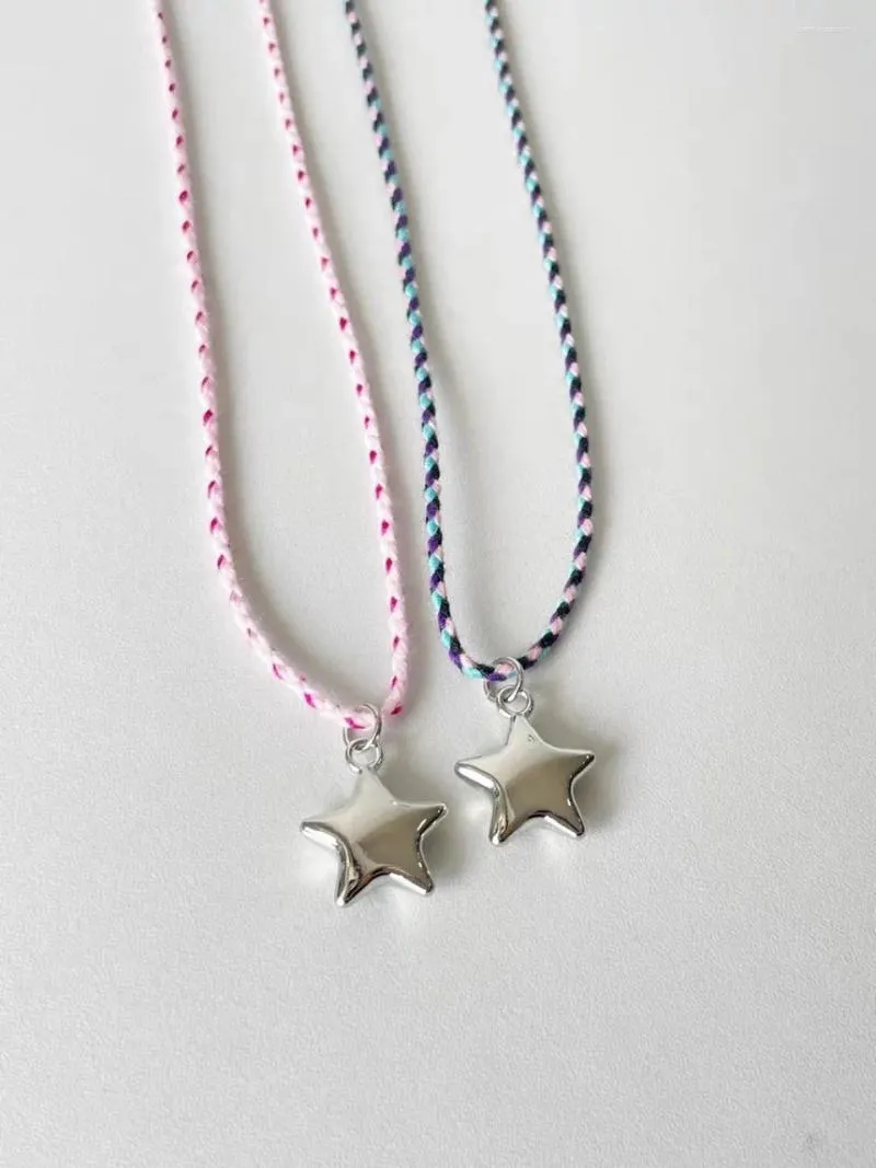 Hänge halsband y2k smycken godis färg stjärna halsband för kvinnor mode retro söt söt rolig 90 -tal estetisk gåva