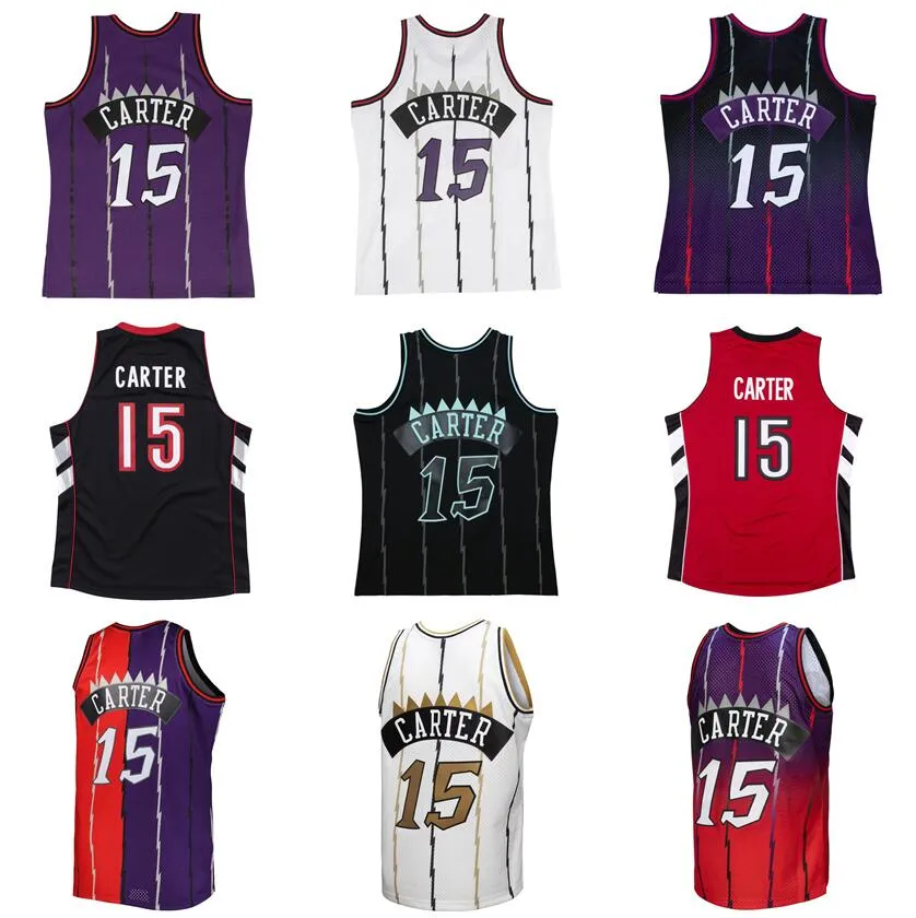 Camisa de basquete costurada Vince Carter 1998-99 malha Hardwoods clássico retro jersey masculino feminino juventude S-6XL