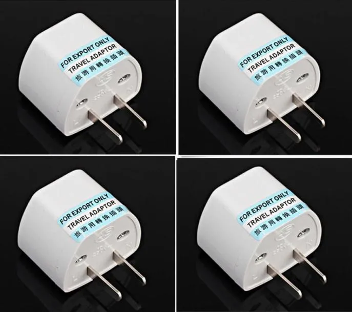 Hoge kwaliteit Nieuwe 100 Stuks Veel Universele EU VS AU naar VS AC Travel Stekker Oplader Adapter Converter Travel Adapters8181076