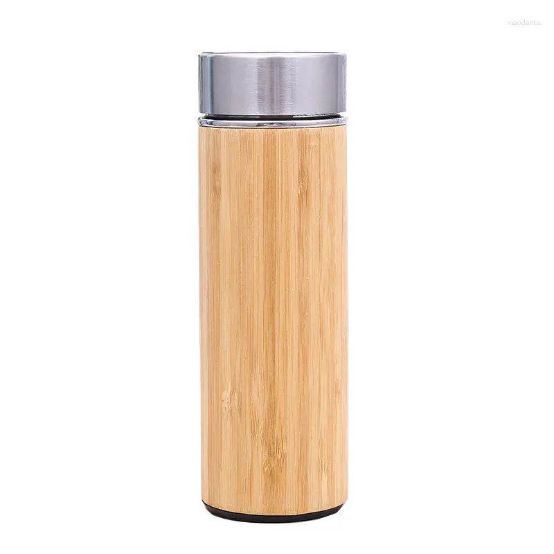 Water Bottles Style Bamboo Shell Cup 304 Stainless Steel Straight Creative Purple Sand Ceramic
