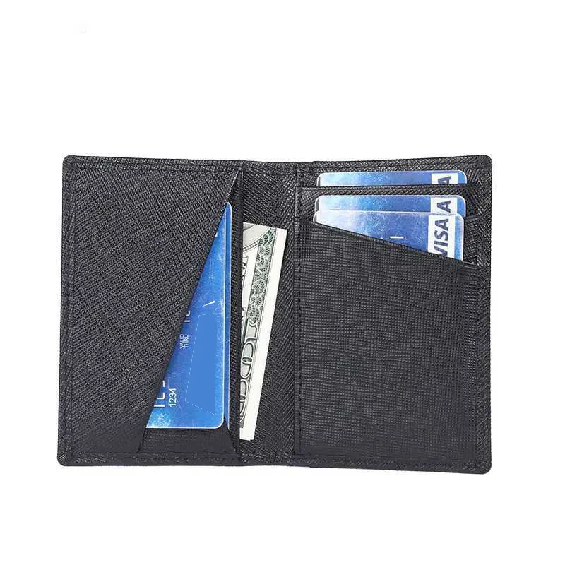 portafogli in pelle resistente con slot per carte piega classico portafoglio con clip in pelle per carte di credito borsa piccola premium regalo pelletteria di lusso clip set di regali scatola