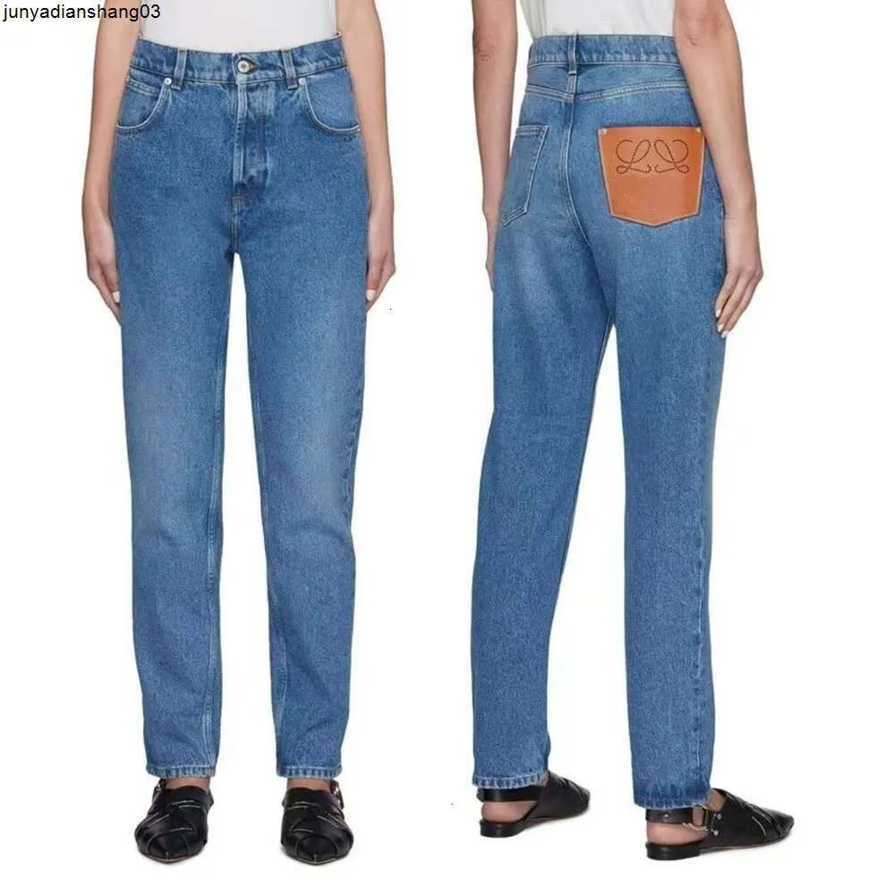 Pantaloni jeans da donna firmati Pantaloni in denim con grafica alla moda Pantaloni dritti con cerniera slim casual