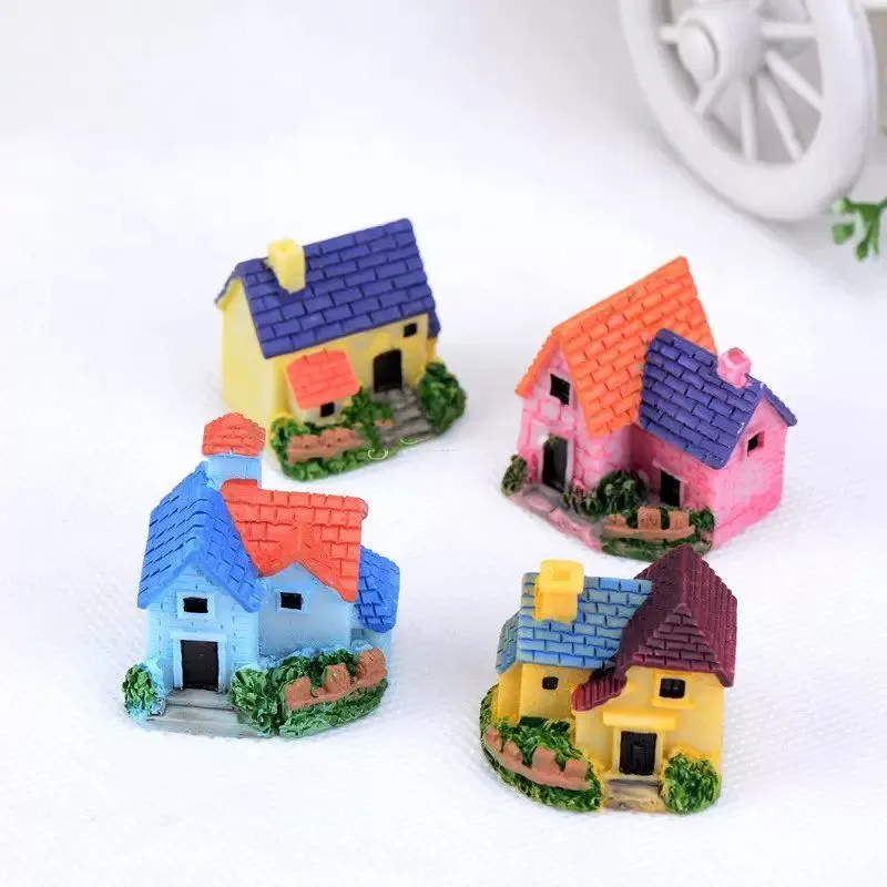Juchiva House Cottages Dekoracja ogrodowa Mini rzemieślnicze Miniaturowe Wróżki Mikro Krajobraz Dekoracja DIY Akcesoria