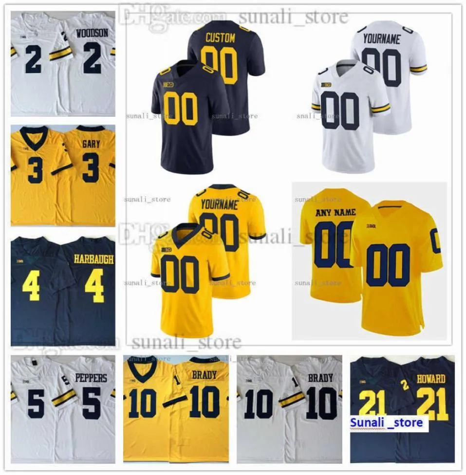 Michigan Wolverines Heren College 12 Josh Ross Jerseys 30 Daxton Hill 6 Cornelius Johnson 9 JJ McCarthy 2 Blake Corum 85 Daylen Ba5293664