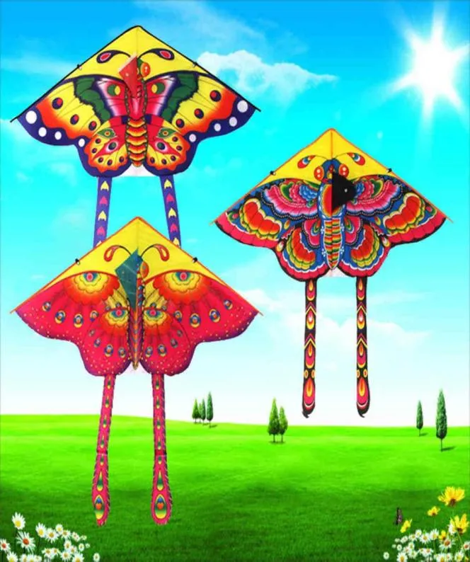 9050 cm utomhus Easy Flying Mix 3 Style Butterfly Kite och Winder Board String hela barn Toy Game7495868