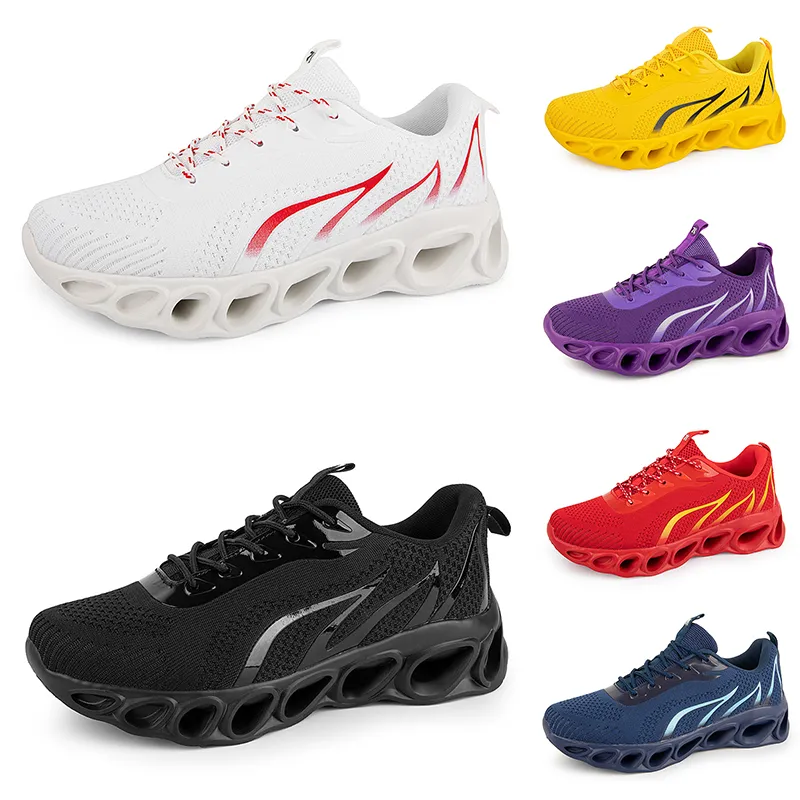 2024 hombres mujeres zapatos para correr negro blanco rojo azul amarillo neón gris entrenadores para hombre deportes zapatillas deportivas al aire libre GAI color88