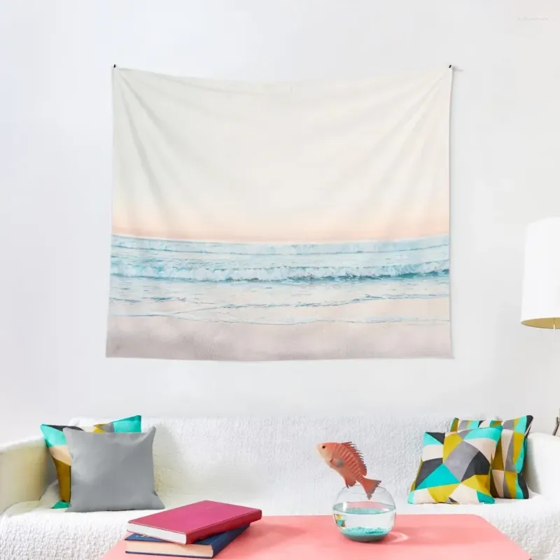 Tapisserier minimalistiska havtryck tapestry estetiska rum dekorer väggkonst tapet för