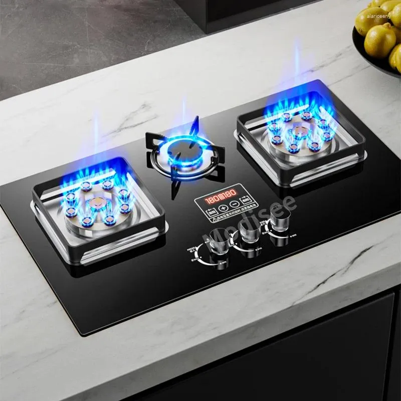 Blender Gas Fove 3 piece gospodarstwa domowego upłynnia wbudowana naturalna, Fierce Fire Fire Dual-Upser Stael Kitchen Hob