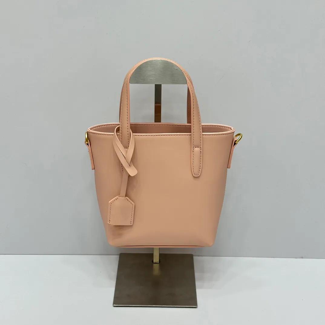 Luxury womens bucket bag simple low-key solid color handbag leather material can be a shoulder can be diagonal large capacity commuter casual womens bag