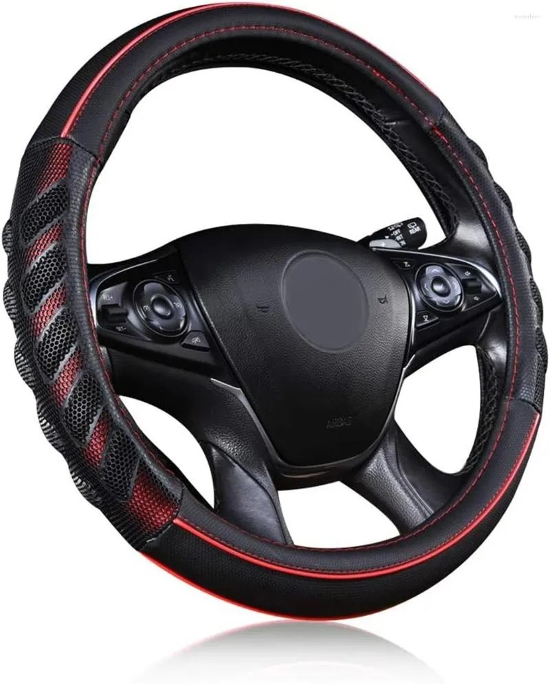 Coprivolante Copriauto Massaggio in ecopelle Universale Fit 3D Foro a nido d'ape Antiscivolo Sportivo 15 pollici