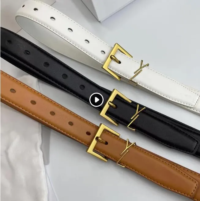 Kobiety Ceinture Luxe Cowhide Szerokość 3 cm mężczyzn Projektanci Paski Brązowe Bluśniacz Srebrny Women Pase Cintura Paski dla kobiet 8 Kolor Szerokość 3,0 cm Rozmiar Ss Ss