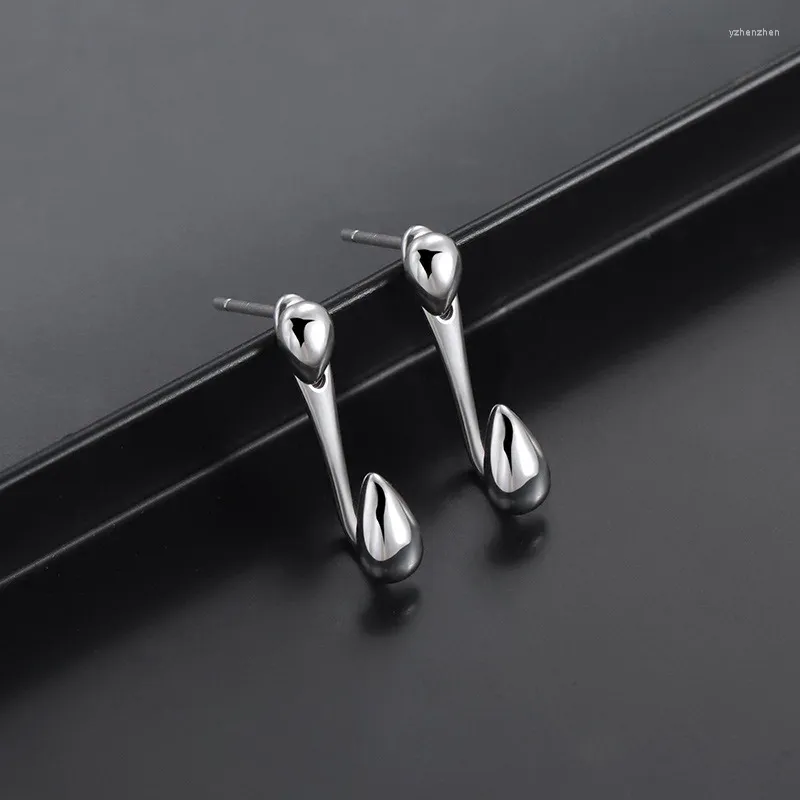 Stud Earrings Punk Trend Water Drop Shape For Men Women Personality Hiphop Earring Couple Party Jewelry Gifts Wholesale