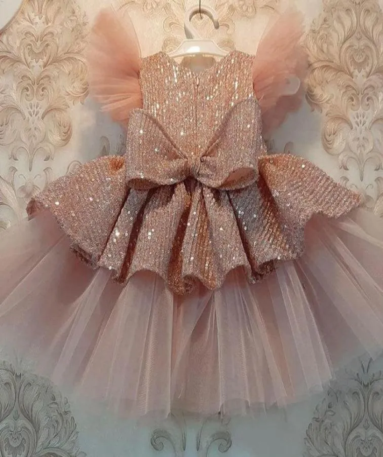 Girl039s Dresses Sequin Cake Double Baby Girl Dress 1 Year Birthday Born Party Wedding Vestidos Christening Ball Gown Clothes8640489