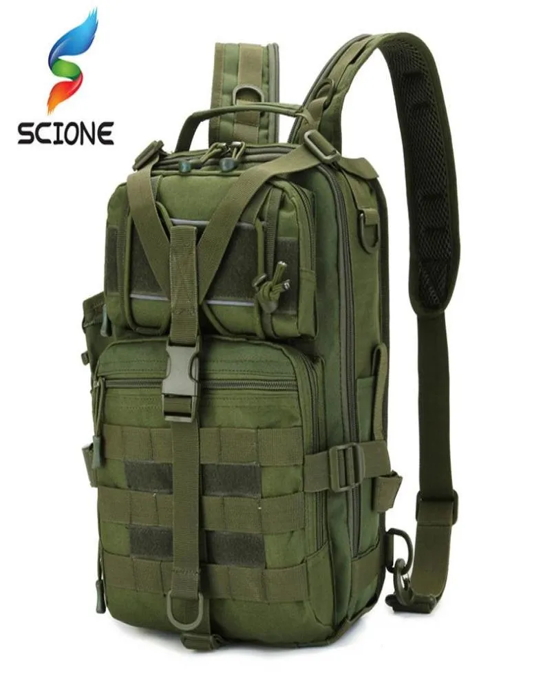 Outdoor Zakken 20L Tactische Aanval Tas Vissen Militaire Sling Rugzak Molle Voor Wandelen Camping Jacht Reizen XA517Y9831124