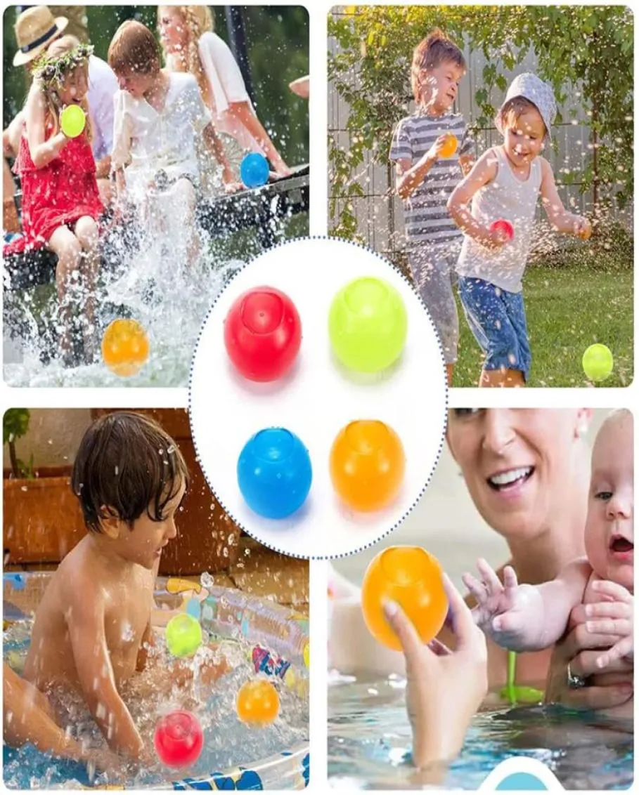 Summer Fidget Toys Water Balloon återanvändbar Fast Fill Bomb Splash Dip Ball Outdoor Indoor Sliting For Kids Beach Party Supplies4395379