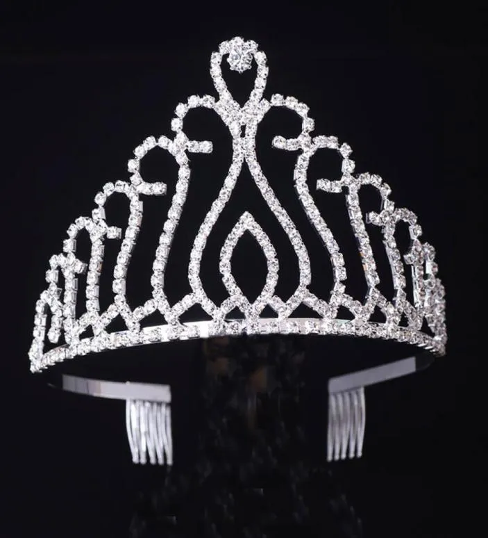 Headpieces versão direta da noiva casado coroa cocar grande aro de diamante de alta qualidade crianças039s cabelo casamento ace8431061