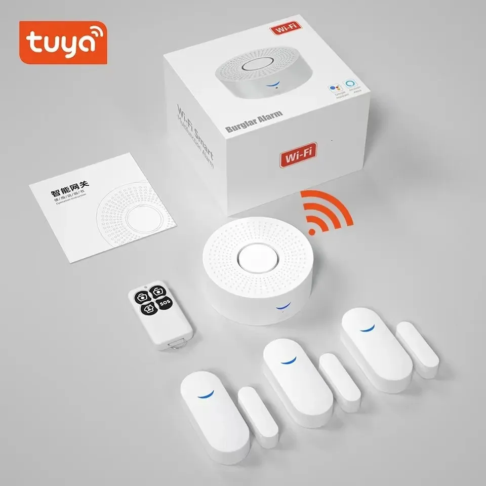 Tuya Wifi Akıllı Ev Alarm Sistemi 433MHz Hırsız Güvenlik Alarm Siren Siren Akıllı Yaşam Uygulaması Kablosuz Ev Alarm Kitleri 240219