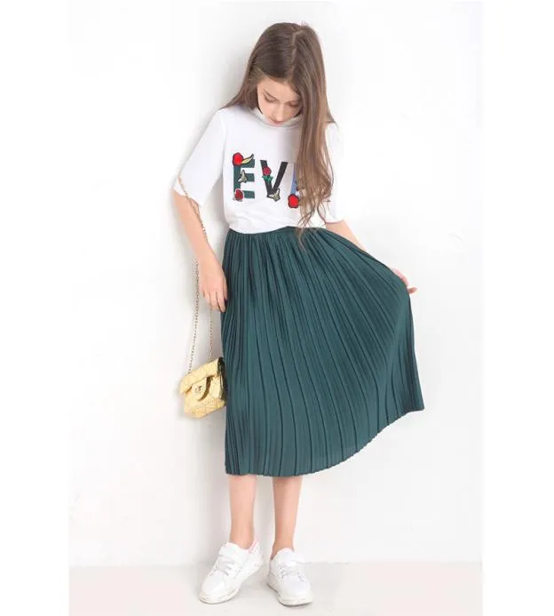 Teenage Clothes For Teen Girls Skirt Suit Patchwork Shirt Skirt 2pcs Spring Summer Girls Costume Kids Clothing Set For 414 Y1907360422