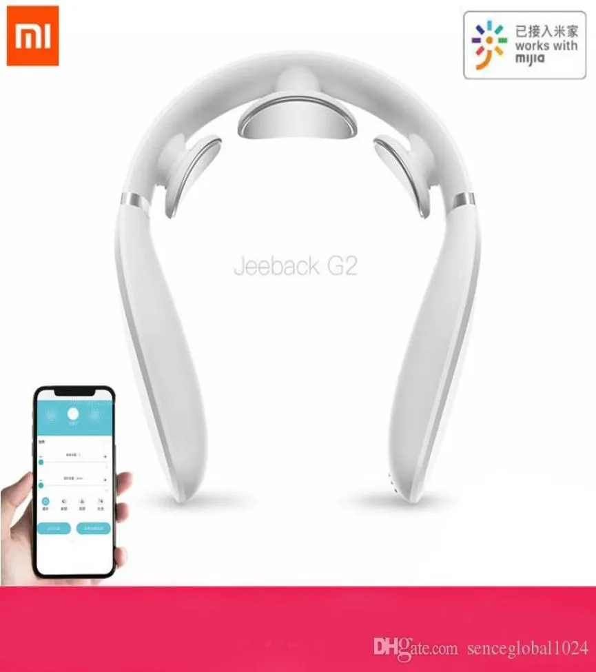 Xiaomi Jeeback Cervical Massager G2 Tens Pulse Back Neck Massager Mijia APP3354776과 함께 작업하는 적외선 가열 건강 관리 작업