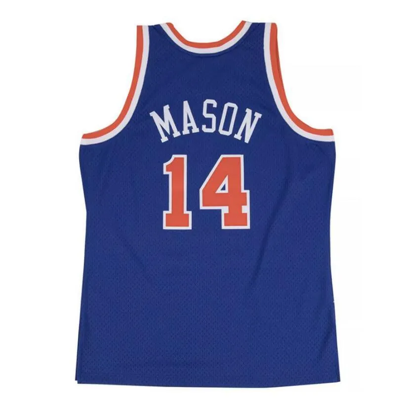 Stitched baskettröjor Anthony 14 Mason 1991-92 Mesh Hardwoods Classic Retro Jersey S-6XL