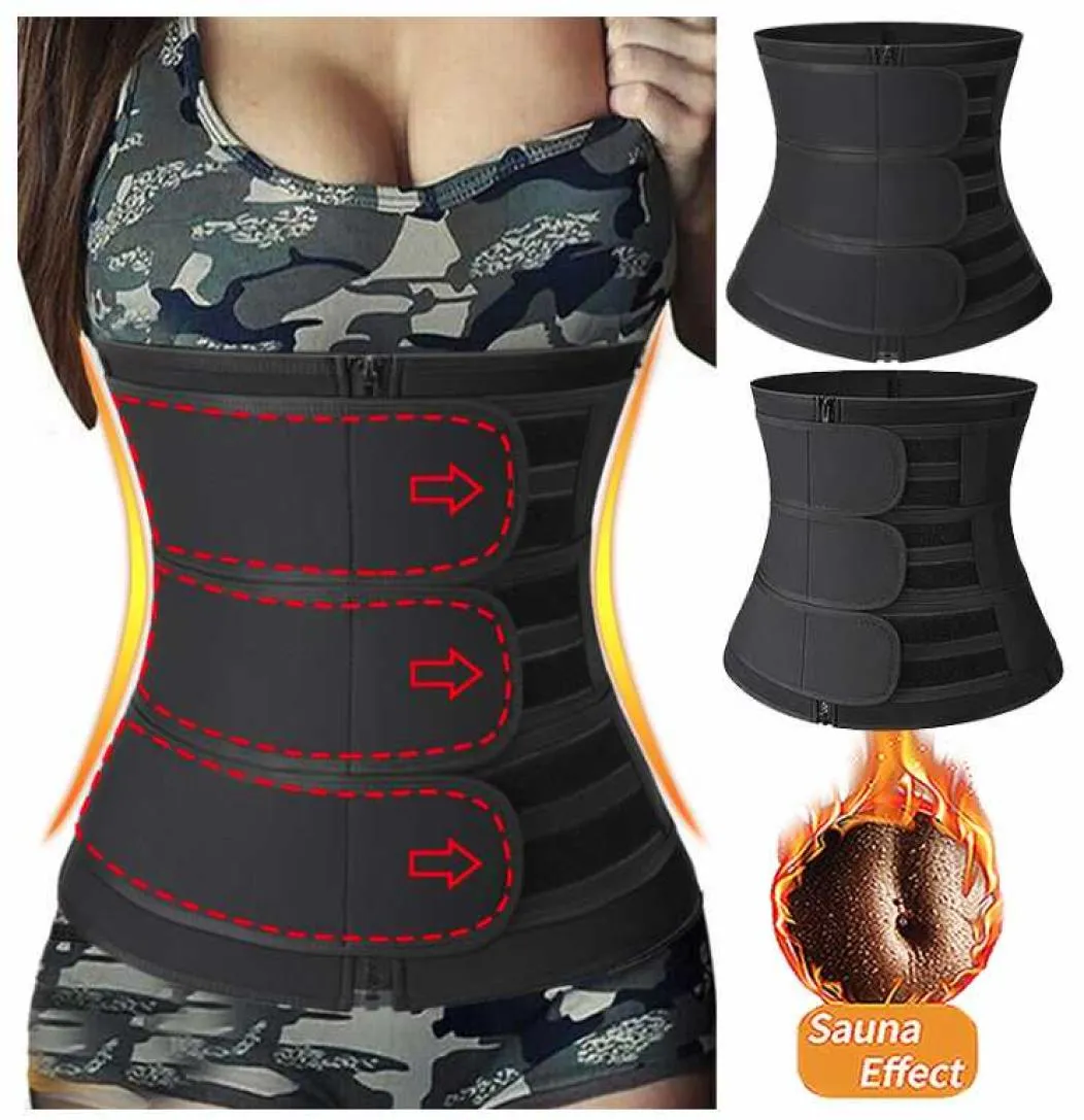 3 Riemen Taille Trainer Corset Vrouwen Body Shaper Neopreen Zweet Afslanken Riem Schede Reducerende Curve Taille Shapers Workout Trimmer5107903