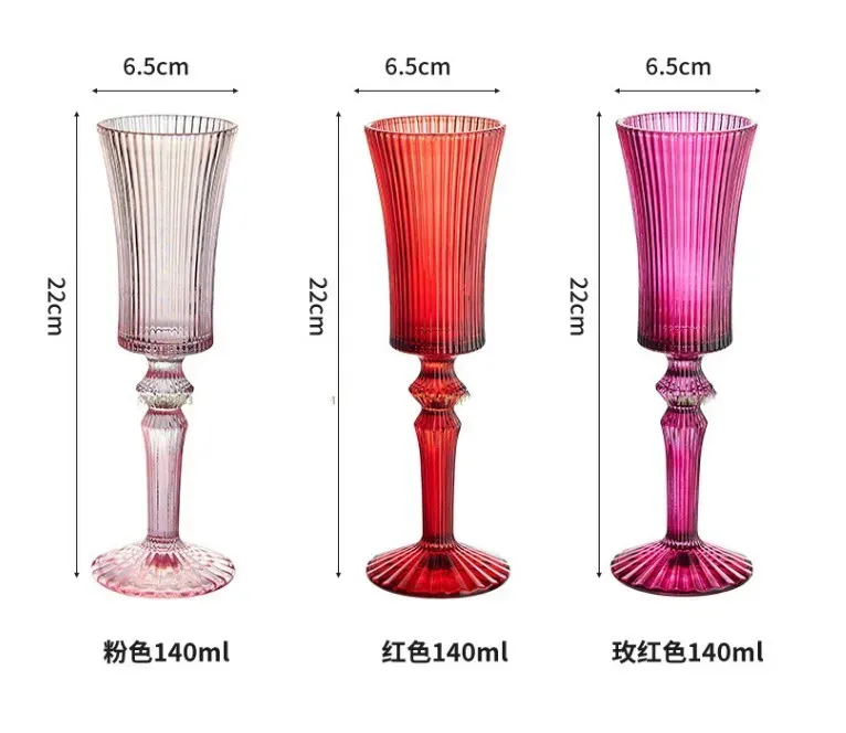 Wholesale! 140ml European style Romantic Beautiful goblets glass wine lamp thick goblets Champagne glass Restaurant Hotel Weeding LG11