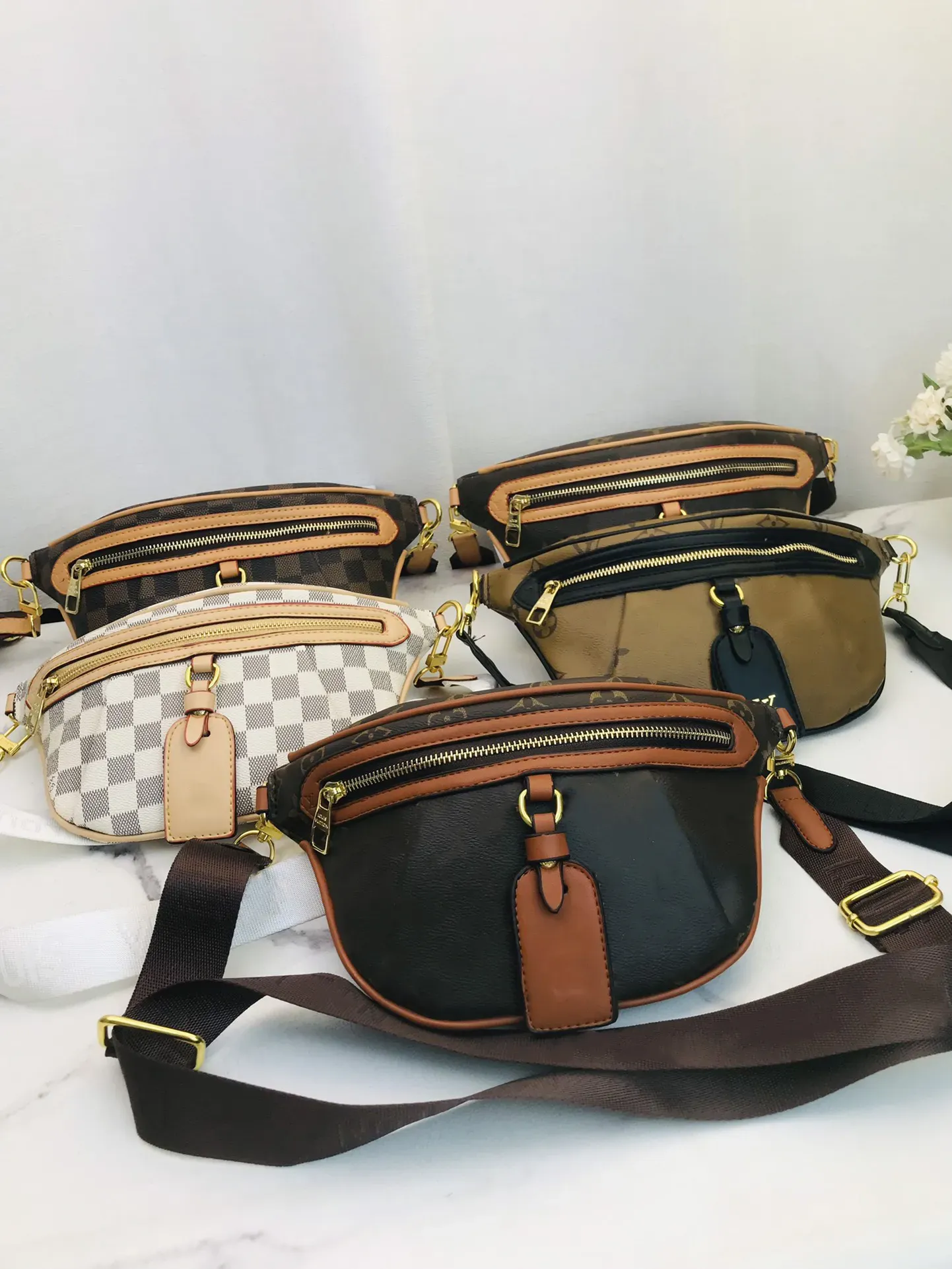 Luxury Designers Waist Bags Classic Brown Flower Style BumBag Handbags High Quality Designer Fanny Pack Purse Crossbody Bag Belt Bag M43644