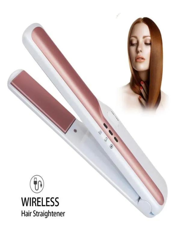 Nueva mini plancha inalámbrica mini plancha recargable peines don039t daña el cabello USB rizador de cerámica férula Fashion6092481