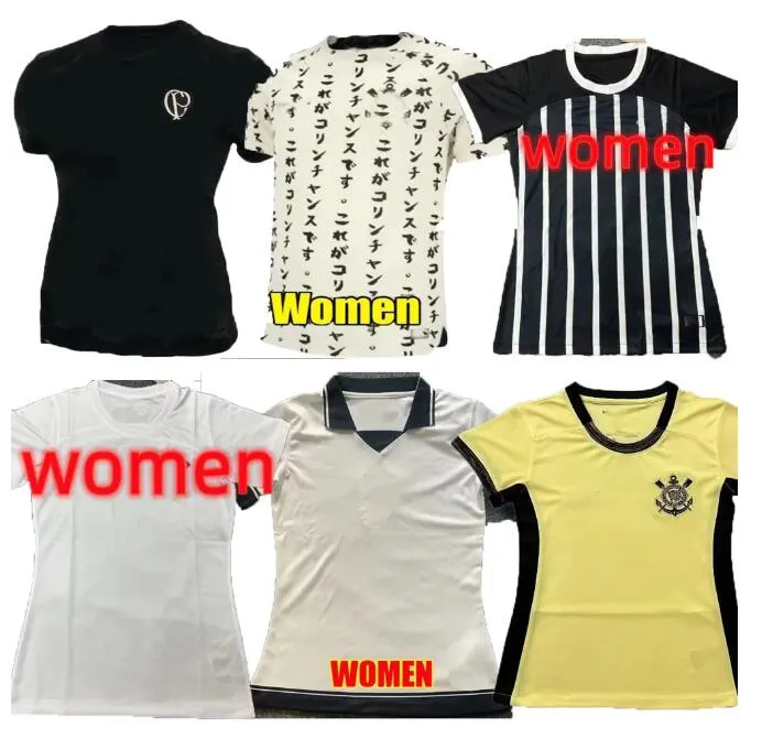 2023 2024 Mulheres Futebol Jerseys WILLIAN Camisetas de Foot Gustavo Giuliano Vital Guedes Ramiro Futebol Gil 24 Camisa Corinthians Camisas Home Away e Versão do Jogador