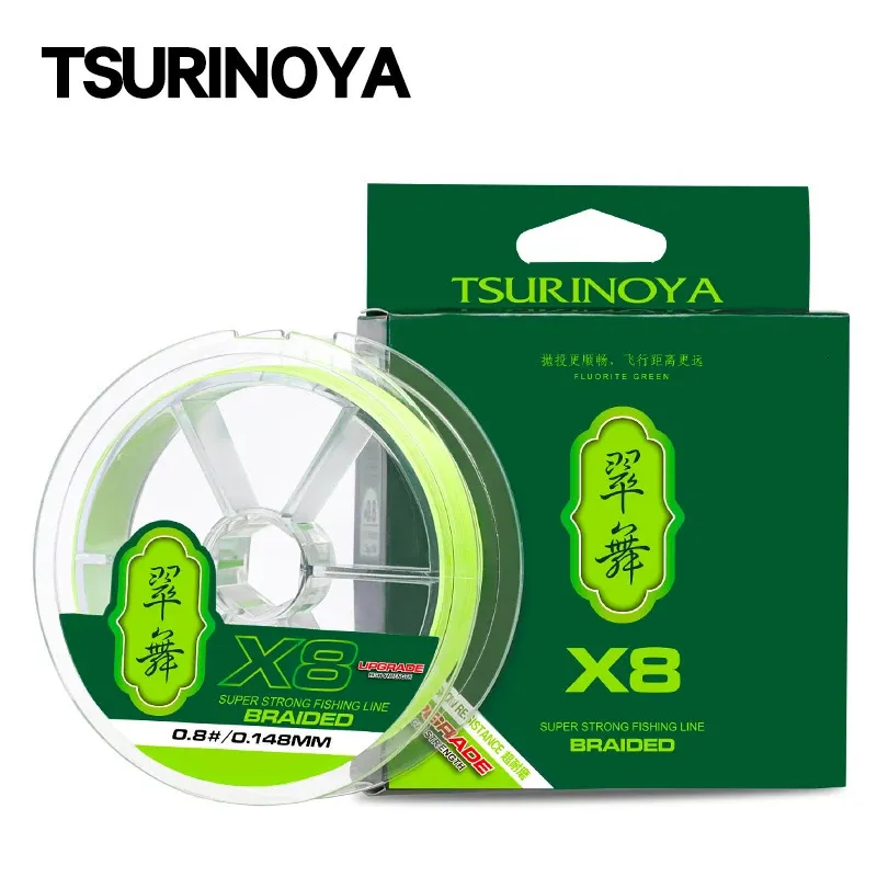 TSURINOYA-sedal de pesca de PE trenzado, 8 hebras, 300m, H8, 16LB, 22LB, 25LB, 30LB, 40LB, 45LB, 50LB, fundición larga, liso, 8 aparejos de tejido, 240220