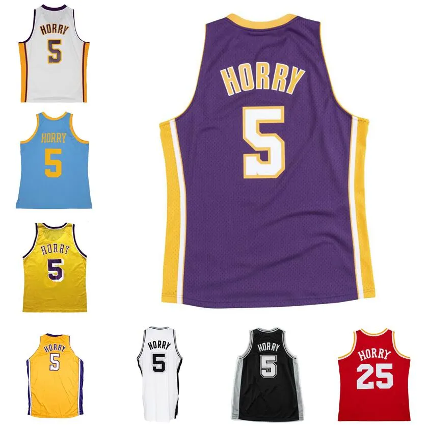 Genähte Basketballtrikots Robert Horry 1994-95 99-00 2001-02 06-07 Finals Mesh Hardwoods klassisches Retro-Trikot Herren Jugend S-6XL