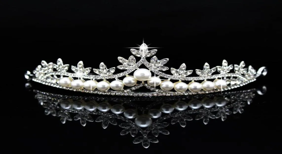 Fasce per capelli di perle di lusso per la sposa Festa di nozze Corone e diademi di cristallo Copricapo da sposa Fasce con strass brillanti1222716