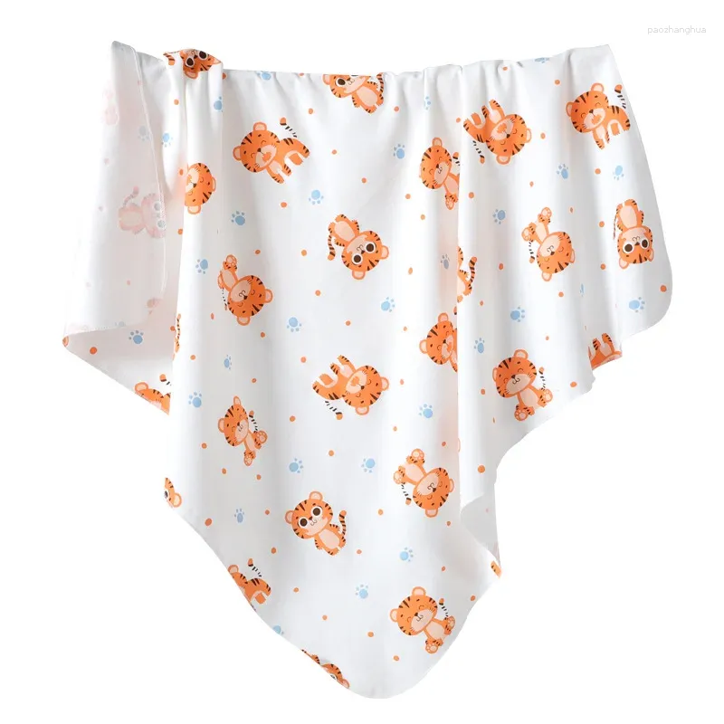 Filtar baby muslin bomull swaddle för född tecknad mjuk badhandduksdusa spädbarnsslag sängkläder täckning och blöjor grejer