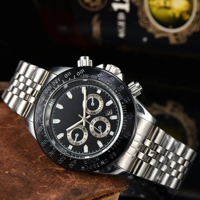 Moda de luxo estilo masculino relógios automático completo aço inoxidável fecho deslizante relógio de pulso esportivo para homens venda clássico orologio di lusso