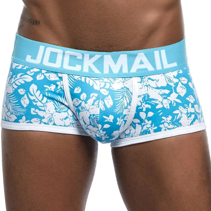 JOCKMAIL Male Panties Breathable Boxers Cotton Sexy Men Underwear Underpants Printed boxershorts JM447
