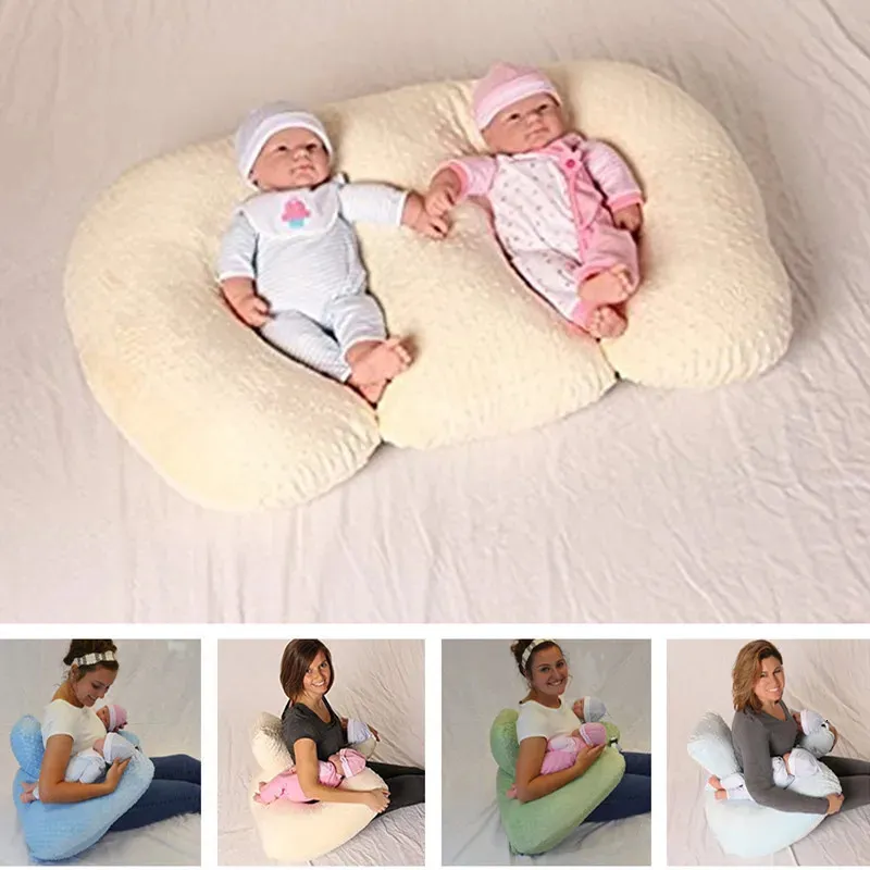 Cuscino per gemelli per bambini Cuscino per allattamento Cuscini per allattamento anti-sputato Baby Nest 240228