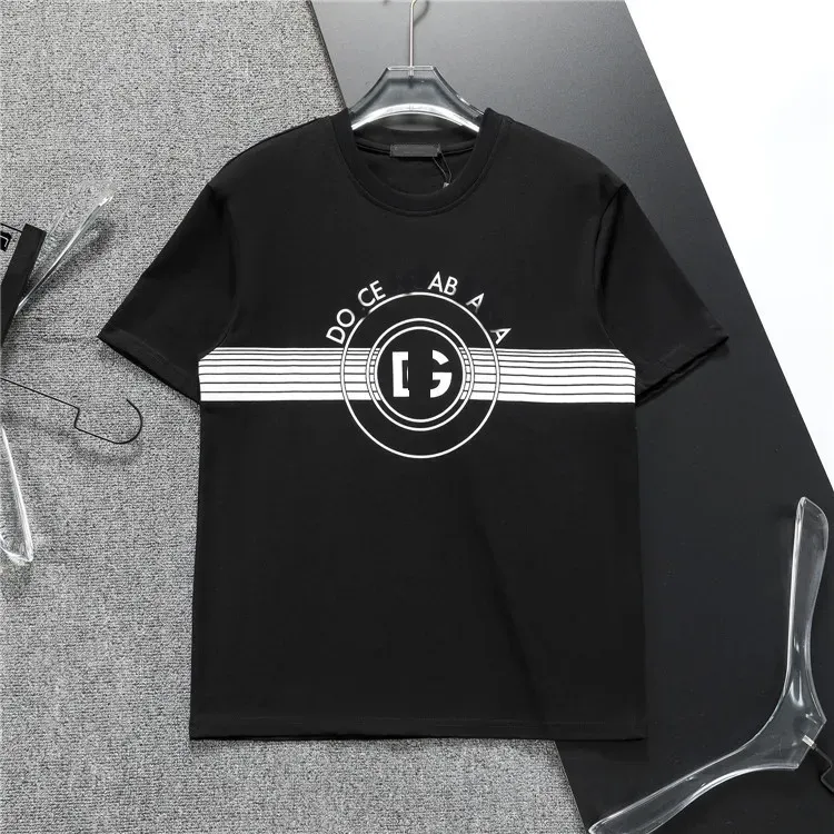 2024 Designer Mens e Mulheres Camiseta Algodão Redondo Pescoço Moda Letras de Manga Curta Primavera e Verão High Street Solta Tendência Hip-Hop Roupas M-3XL # 02