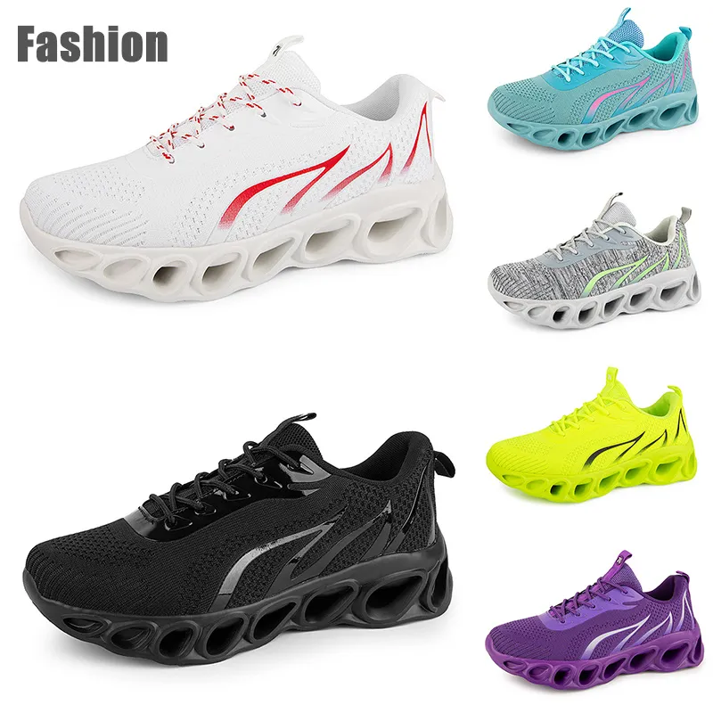 Running Shoes Homens Mulheres Cinza Branco Preto Verde Azul Roxo Mens Treinadores Esportes Sapatilhas Tamanho 38-45 GAI Color223