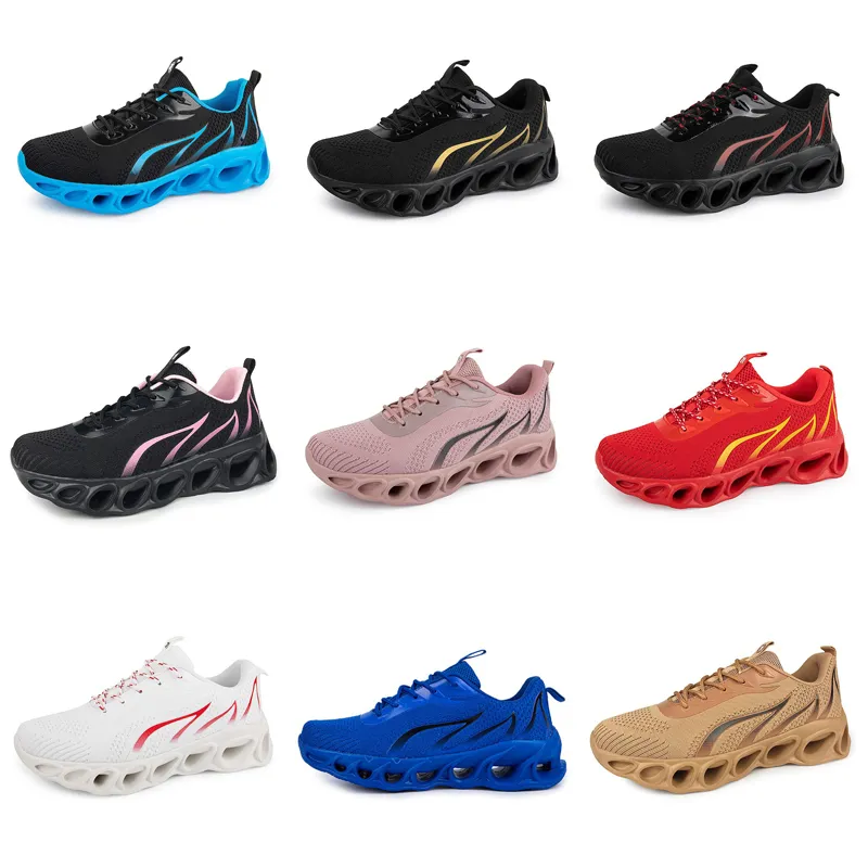 Running Shoes Homens Mulheres GAI Preto Azul Marinho Marrom Vermelho Luz Amarelo Mens Treinadores Andando Sapatos Esportes Ao Ar Livre Oito Tendências Tendências