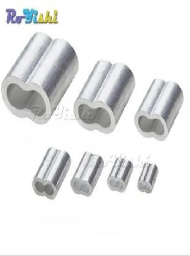 100 pcslot 1280mm câble en aluminium Double virole câble métallique SNARE fil Swage piège Barrel4990116