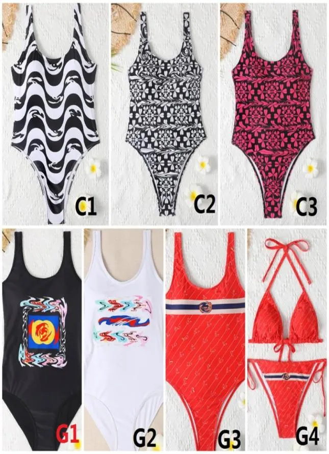 Women Swimsuit Full Letter Print Womens Bikini Set Textile High Waist Breathable Ladies Bathing Suit For Holiday Summer1191910