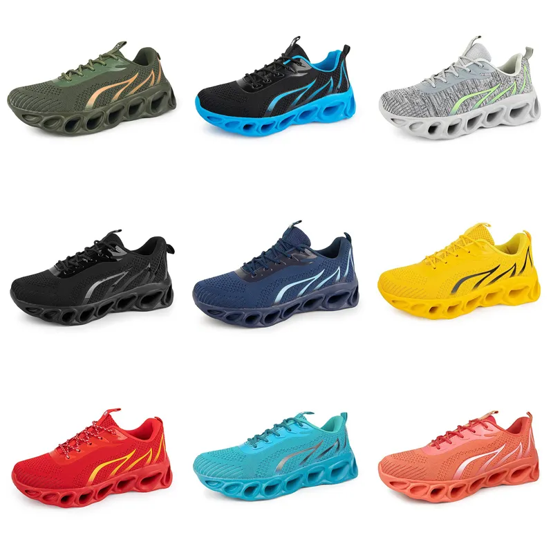 Männer Frauen zwei Laufschuhe GAI schwarz Marineblau hellgelb Herren Trainer Sport leichte atmungsaktive Wanderschuhe Trendings