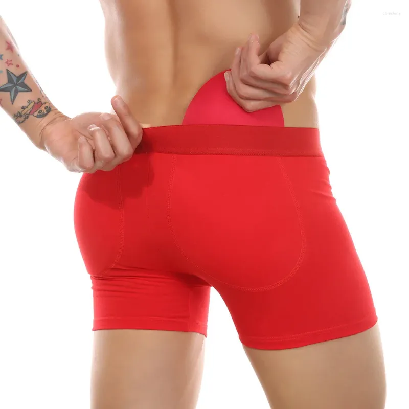 Unterhosen Sexy Herrenhöschen Gepolsterte Hüfte und BuUnderwear Push Up Cup Bulge Enhancing Unterwäsche Gay Men Boxer